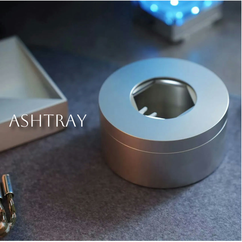 Stainless Steel Ashtray with Swivel cover,Fly ash Proof,Windproof Ashtray for Home Office Patio Decoration,Creative premium gift