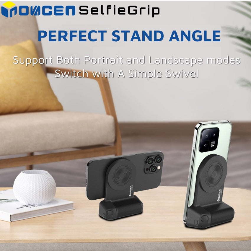 INOVAGEN Selfie Grip Magnetic Phone Selfie Grip Stand,Camera Handle Photo Bracket,Bluetooth Mobile Phone Anti-shake Selfie Device,Desktop Charging Support