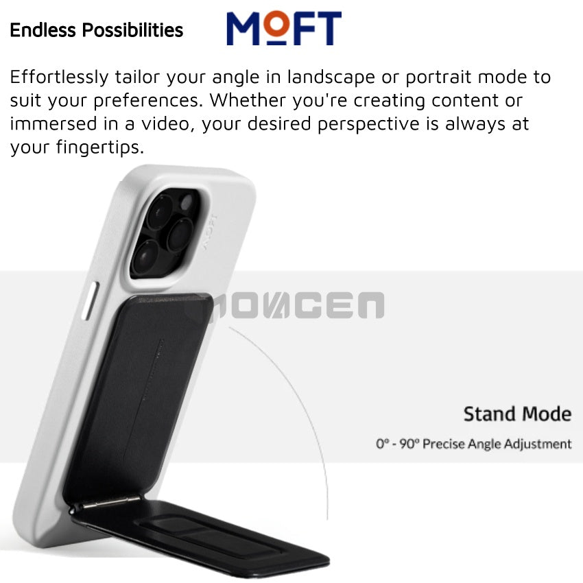 MOFT MOVAS Snap Invisible Phone Tripod Stand,Magnetic Compatible,Foldable,Phone Stand and Selfie Holder with Multiple Angle