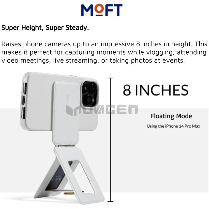 MOFT MOVAS Snap Invisible Phone Tripod Stand,Magnetic Compatible,Foldable,Phone Stand and Selfie Holder with Multiple Angle